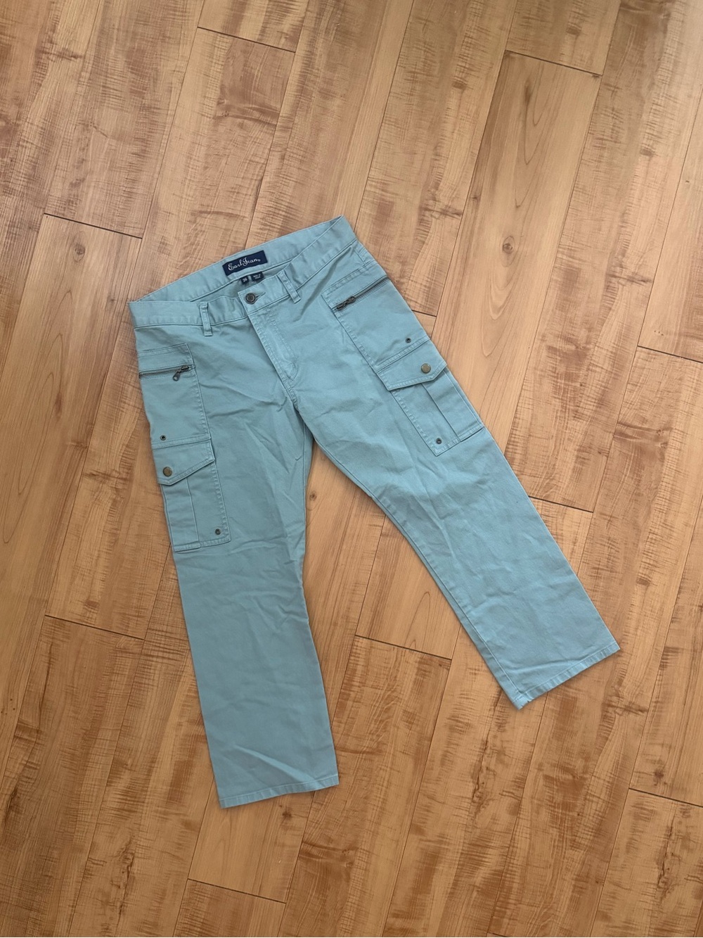 Earl Jeans Vintage Y2K Light Blue Low Rise Capri Cargo Pants